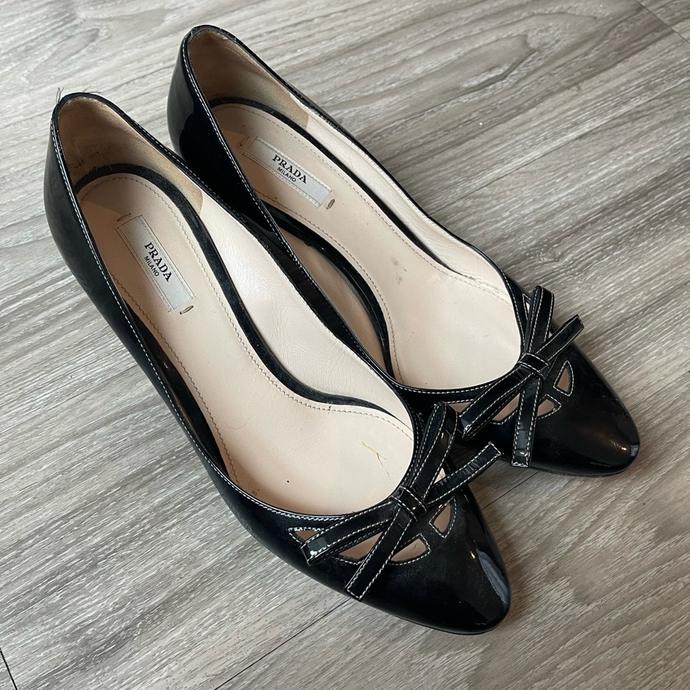 (39 1/2) Prada Patent Leather Heels (No box)